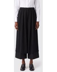 Comme des Garçons - Comme Des Gar&Ccedil	Ons Double-Layer Wide-Leg Trousers - Lyst