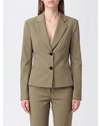 Pinko - Slim Fit Single-Breasted Crêpe Blazer With Two-Button Closure - Lyst