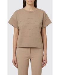 Elisabetta Franchi - Cotton Blend T-Shirts With All Over Logo - Lyst
