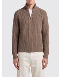 MM6 by Maison Margiela - Ribbed Wool-Blend High Neck Zip-Up Cardigan - Lyst