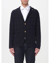 Manuel Ritz - Check Cotton Blend Single-Breasted Blazer - Lyst