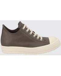 Rick Owens - Low-Top Smooth Leather Sneakers With Rubber Toe Cap - Lyst