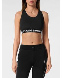 Philipp Plein - Cropped Jersey Sports Top With Criss-Cross Straps - Lyst
