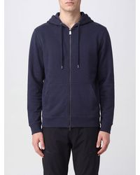 Herno - Sudadera De Algodón Con Capucha, Cremallera Y Bolsillo Canguro - Lyst