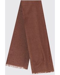 Brunello Cucinelli - Sequin-Embellished Cashmere And Silk Scarf With Fringed Hem - Lyst
