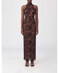 ROTATE BIRGER CHRISTENSEN - Slim Fit Lace Midi Sheath Dress With Halter Neck - Lyst