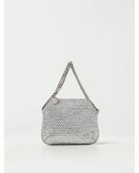Stella McCartney - Mini Falabella Bag In Satin With All-over Sequins - Lyst