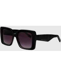 KARL LAGERFELD - Oversized Square Vintage Design Sunglasses - Lyst
