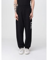 EA7 - Cotton Jogging Pants With Logo - Lyst