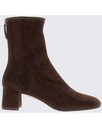 Aquazzura - Saint Honorè Suede Ankle Boots With A Mid Heel - Lyst