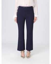 Elisabetta Franchi - Slim-Fit Cropped Crêpe Trousers - Lyst
