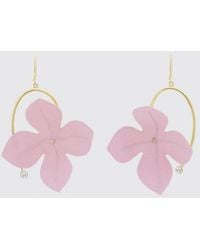Marni - Brass Earrings With Flowers - Lyst