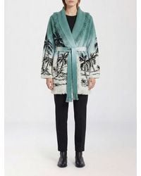 Alanui - Cotton Blend Cardigan With Graphic - Lyst