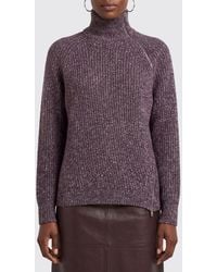 Mrz - Slim Fit Zipped High-Neck Alpaca Blend Jumper - Lyst