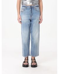 DIESEL - Jeans in denim con logo ricamato - Lyst