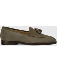 Doucal's - Suede Penny Loafers With Tassels And Round Toe - Lyst