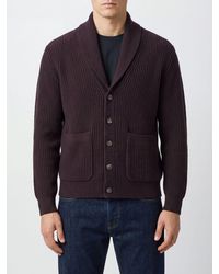 Eleventy - Cárdigan De Lana Con Cuello Chal Y Bolsillos De Parche - Lyst
