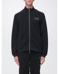 EA7 - Train Premium Label Zip-Up Turtleneck Sweatshirt With Contrast Logo - Lyst
