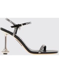 Loewe - Toy Suede Sandals With Applied Crystals And Sculptural High Heel - Lyst