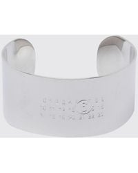 MM6 by Maison Margiela - Rigid Brass Bangle With Engraved Numeric Logo - Lyst