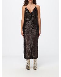 Twinset - Slim Fit Sequin V-Neck Midi Evening Dress - Lyst