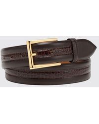 Billionaire - Leather Belt With Crocodile Print Details - Lyst