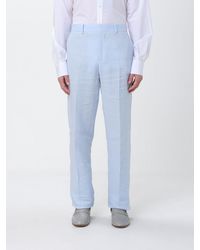 Agnona - Linen Blend Tailored Trousers - Lyst