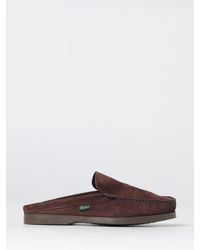 Paraboot - Suede Mules With Raised Apron Stitching - Lyst