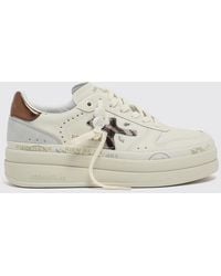 Premiata - Micol Leather And Suede Platform Sneakers - Lyst