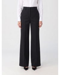 Max Mara - High-Waisted Flared Crêpe Trousers With Slash Pockets - Lyst