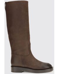 Paris Texas - Knee-High Smooth Calf Leather Boots With Low Heel - Lyst