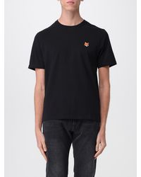 Maison Kitsuné - Maison Kitsun&Eacute Cotton T-Shirt With Logo - Lyst
