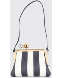 Jacquemus - Striped Raffia Berlingot Clutch - Lyst