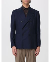Boglioli - Cotton Blend Double-Breasted Blazer - Lyst
