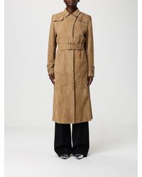 Golden Goose - "Journey W's Peggy" Trench Coat With Belt Light Suede - Lyst