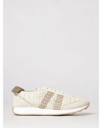 Fabiana Filippi - Crochet Cotton And Suede Sneakers - Lyst