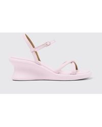 Camper - Louise Leather Wedge Sandals - Lyst