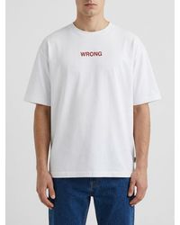 Aspesi - Cotton Crew Neck T-Shirt With Slogan - Lyst