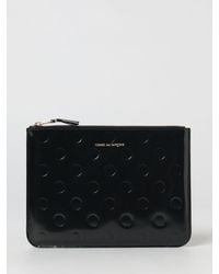 Comme des Garçons - Brushed Leather Pouch With Embossed Polka Dots - Lyst
