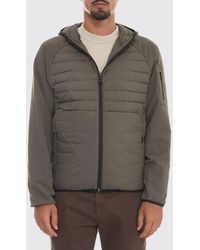 BOSS - Short Water-Repellent Padded Jacket With Hood And Logo Patch - Lyst