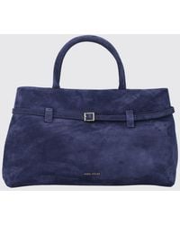 MANU Atelier - Le Cambon 35 Leather And Suede Handbag With Double Handle - Lyst