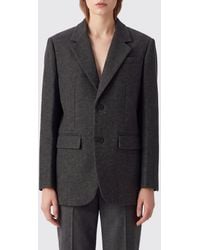 DUNST - Blazer Corto De Botonadura Sencilla De Pura Cachemira Con Cuello De Solapa - Lyst