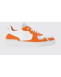 Philipp Plein - Bicolor Smooth Leather Low-Top Sneakers With Perforated Toe And Rear Logo - Lyst