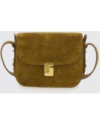 Soeur - Bellissima Suede Mini Crossbody Bag With Flap And Buckle - Lyst