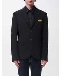 Versace Jeans Couture - Wool Blend Single Breasted Blazer - Lyst