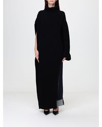 Thelatest - Asymmetrical Pure Merino Wool Turtleneck Jumper With Dropped Shoulders - Lyst