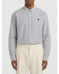 Ami Paris - Striped Cotton Casual Shirt - Lyst