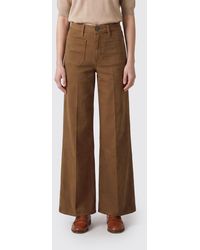 FRAME - Le Slim Palazzo High-Waisted Wide-Leg Denim Jeans - Lyst
