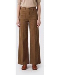 FRAME - Le Slim Palazzo High-Waisted Wide-Leg Denim Jeans - Lyst