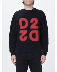 DSquared² - Sudadera De Cuello Redondo De Algodón Con Logo Estampado Y Hombros Caídos - Lyst